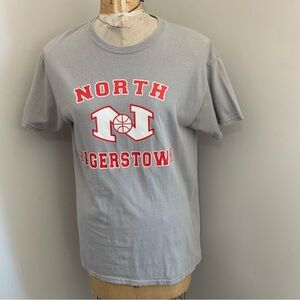 Vintage 90s North High Basketball TShirt Hagerstown Maryland Medium Gray Tee